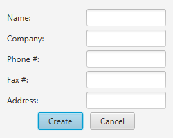 Create Customer sub-view